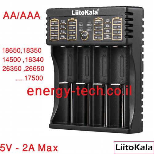מטען סוללות ליתיום וניקל LiitoKala Lii-402