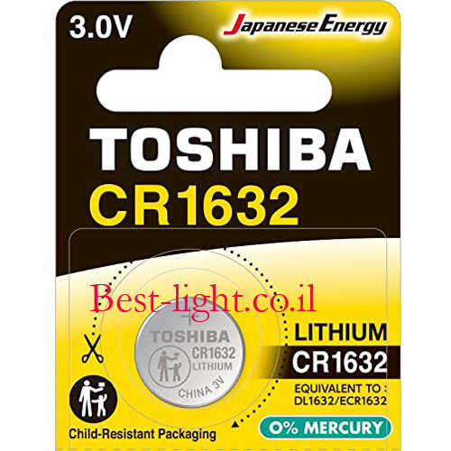 סוללת ליתיום TOSHIBA CR1632 3V 140mAh