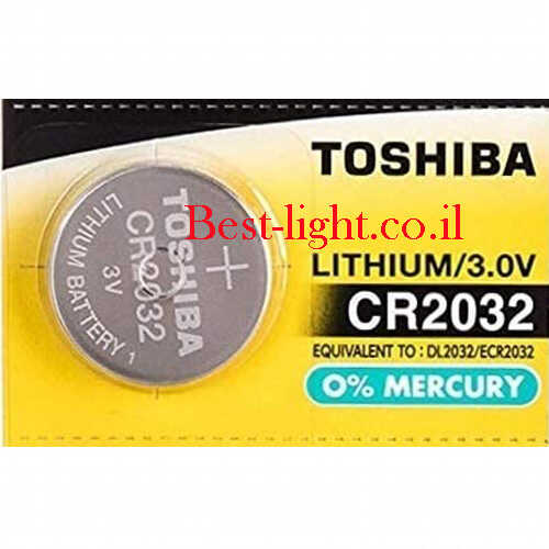 סוללת ליתיום TOSHIBA CR2032 3V 240mAh