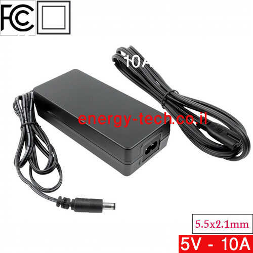 ספק כוח DC5V 10A תקע 5.5x2.1mm