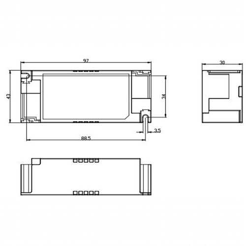 דרייבר לד אוניברסלי EagleRise FLS-42-1050-LD ADV 42W 300-1050mA