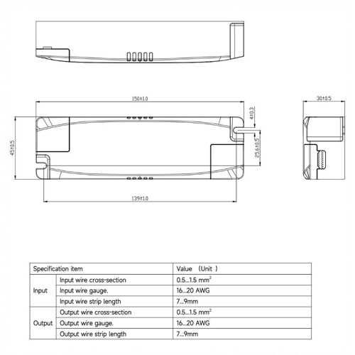 דרייבר לד אוניברסלי EagleRise FLS-60-1700 LA EXC 60W 300-1050mA