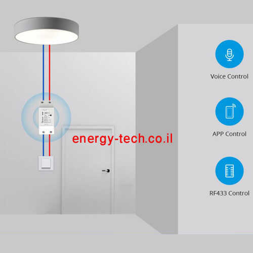 דרייבר אלחוטי SONOFF RFR2  RF 433MHz WiFi 10A