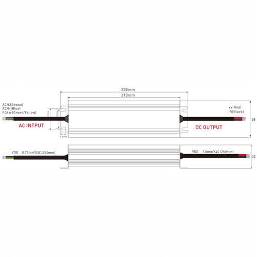 דרייבר לד מוגן מים YSD HB 12V 200W IP67